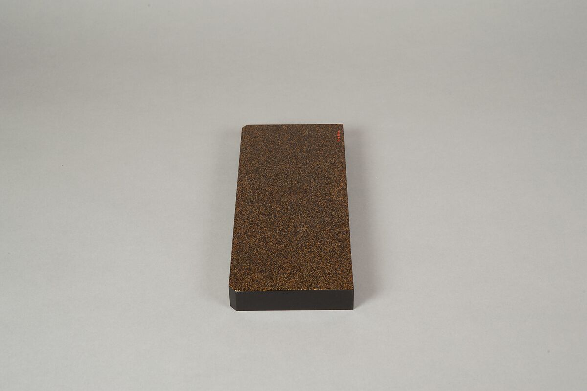 Writing Box with Design of Bird in Flight and a Stream, Tatsuke Takanori (1757–1833), Gold and silver maki-e with colored lacquer on black lacquer, Japan