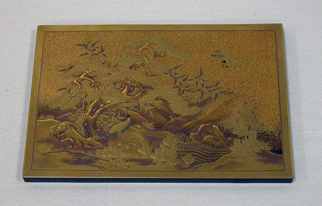 Panel, Lacquer with gold, Japan 