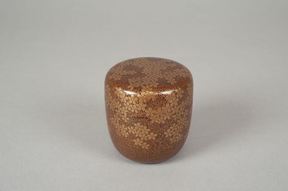 Tea Caddy with Cover, Gold lacquer, Japan