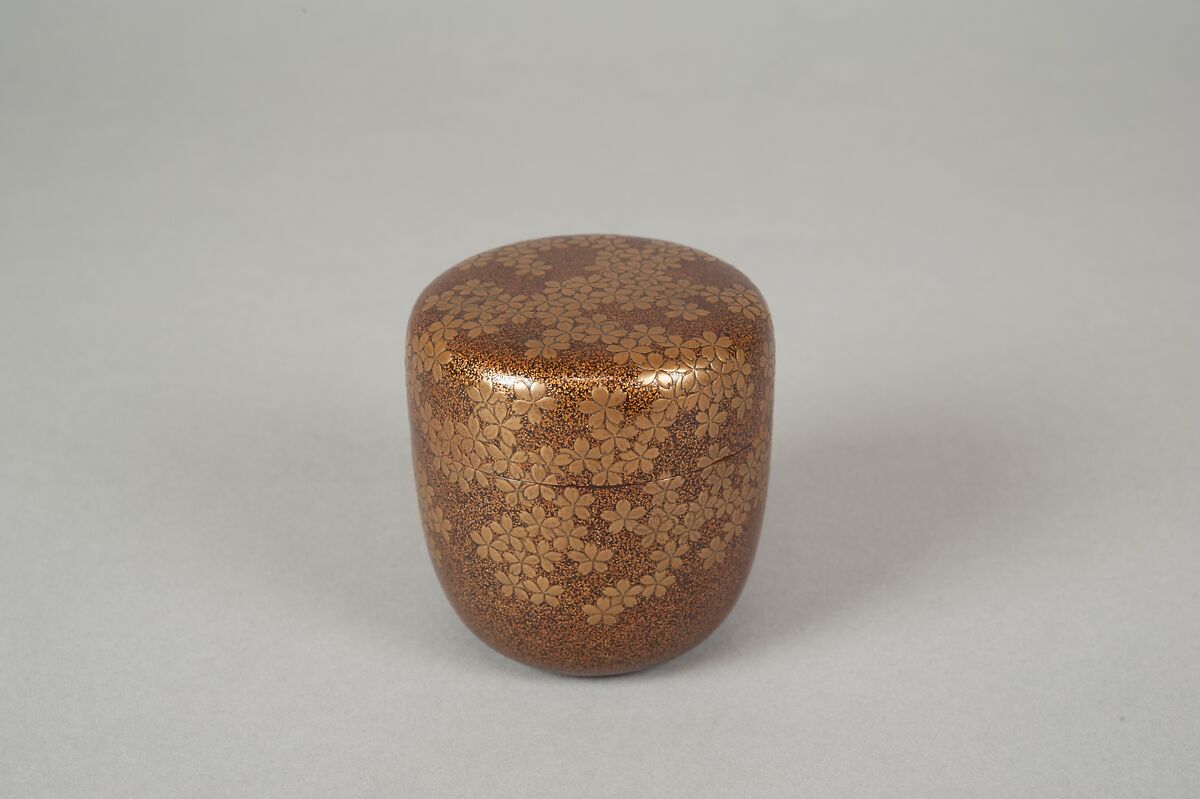 Tea Caddy with Cover, Gold lacquer, Japan