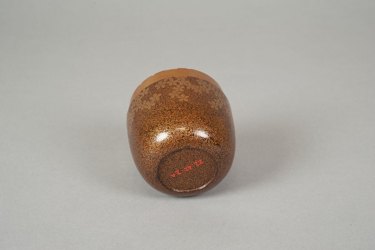 Tea Caddy with Cover, Gold lacquer, Japan