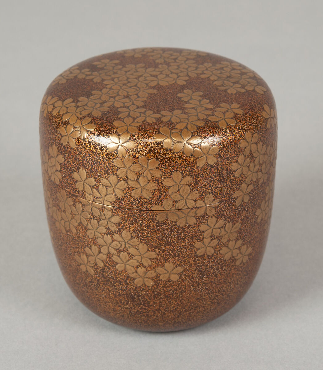 Tea Caddy with Cover, Gold lacquer, Japan 