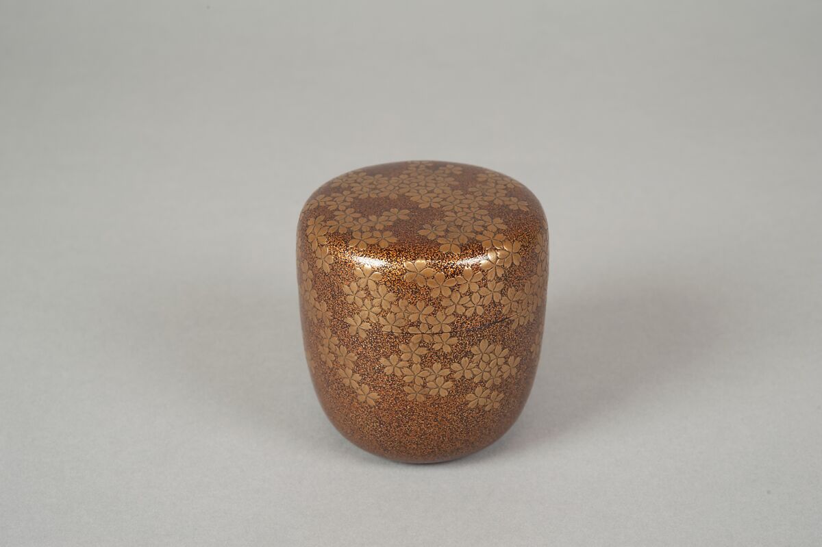 Tea Caddy with Cover, Gold lacquer, Japan