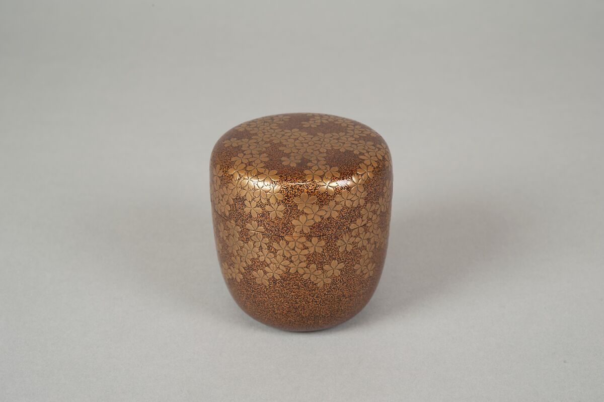 Tea Caddy with Cover, Gold lacquer, Japan