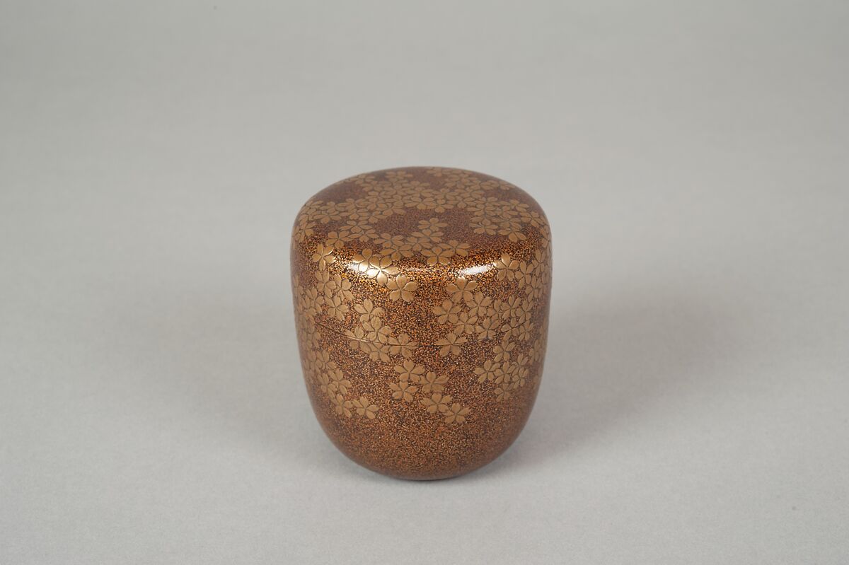 Tea Caddy with Cover, Gold lacquer, Japan