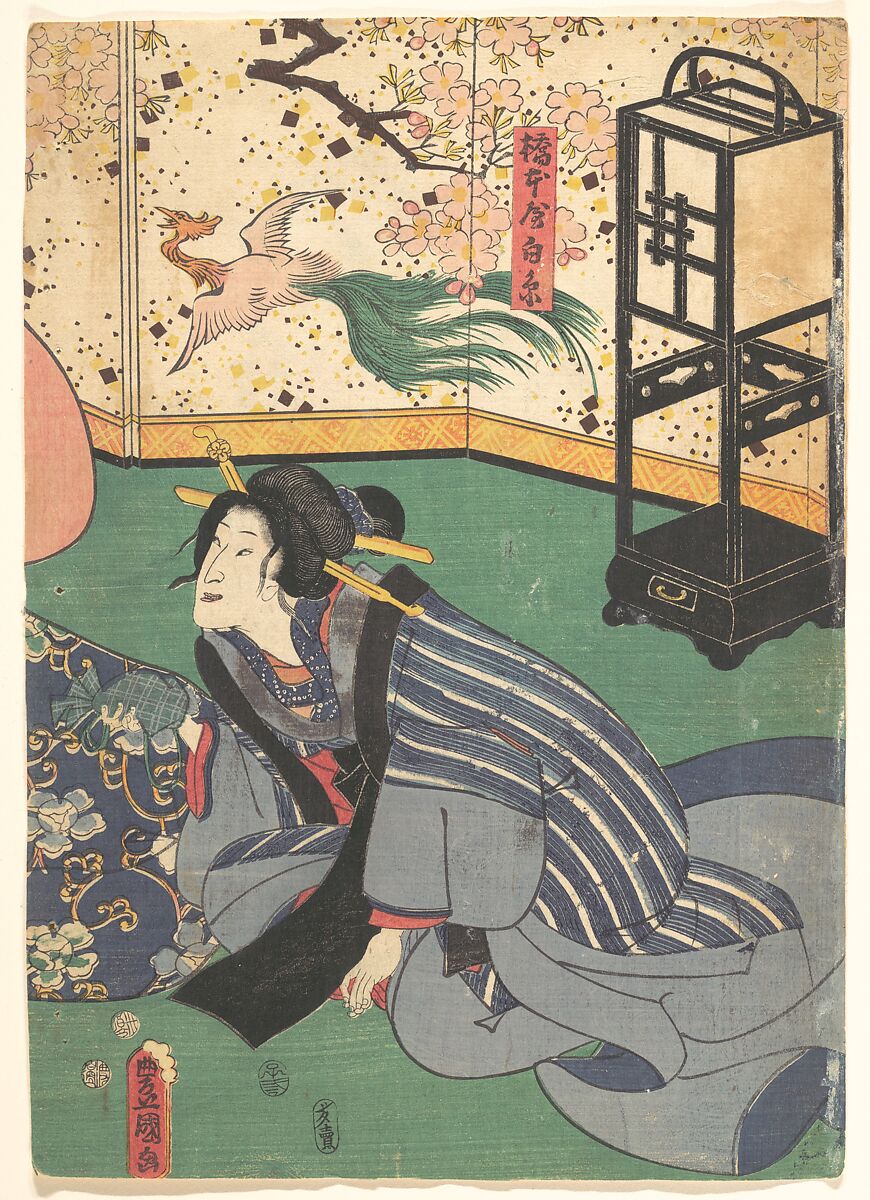 Print, Utagawa Kunisada (Japanese, 1786–1864), Woodblock print; ink and color on paper, Japan 