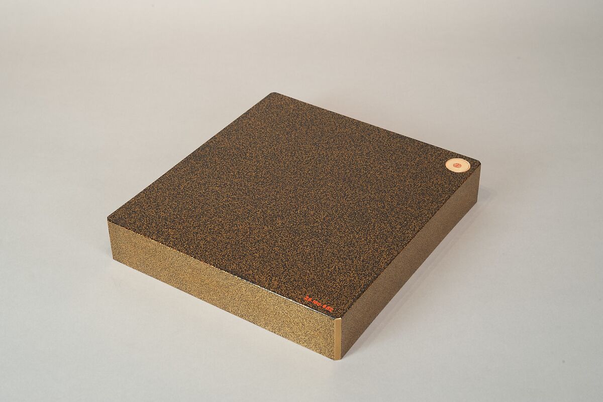Box for Inkstone and Writing Implements (Suzuribako), Wood, lacquer sprinkled with gold, black lacquer, and shell inlay, Japan