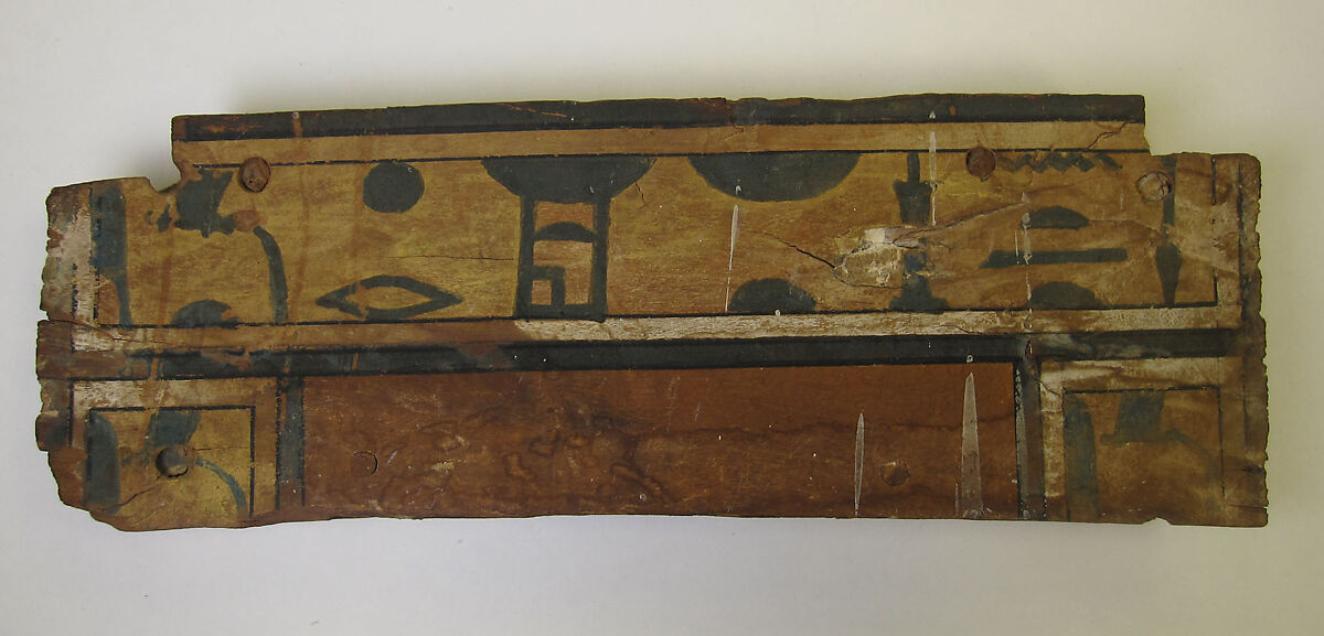 Middle Kingdom Coffin Fragment, Wood, paint 