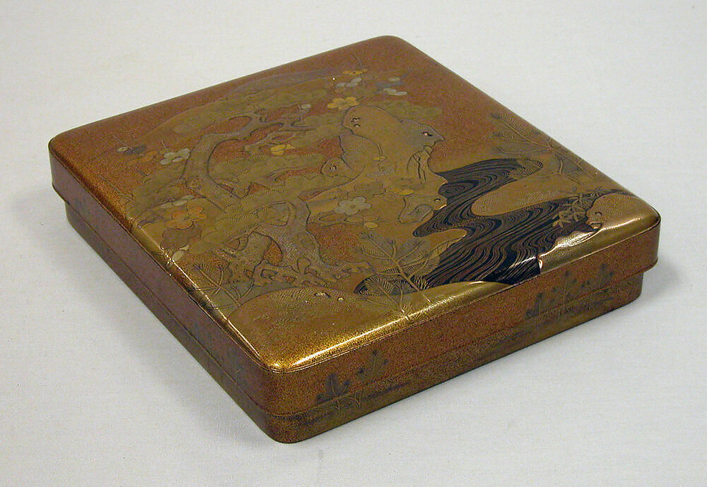 Writing Box, Gold lacquer on nashiji ground, Japan