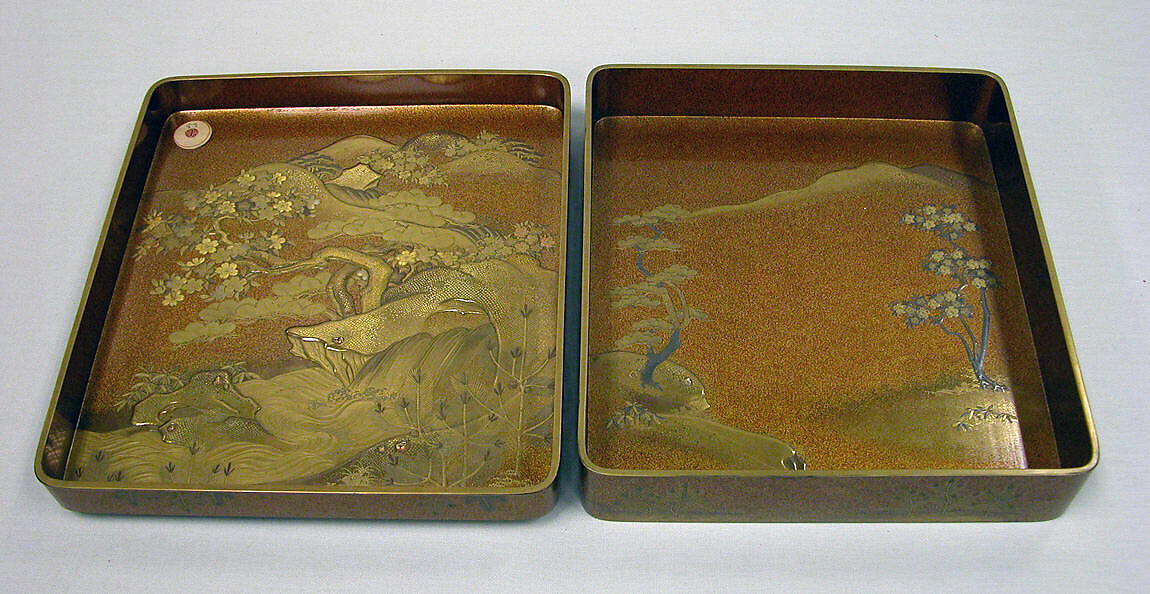 Writing Box, Gold lacquer on nashiji ground, Japan