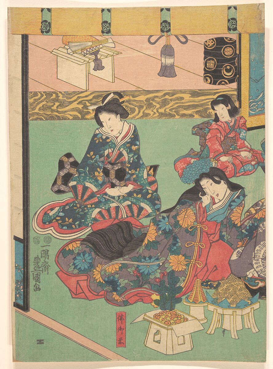 Print, Utagawa Kunisada (Japanese, 1786–1864), Woodblock print; ink and color on paper, Japan 