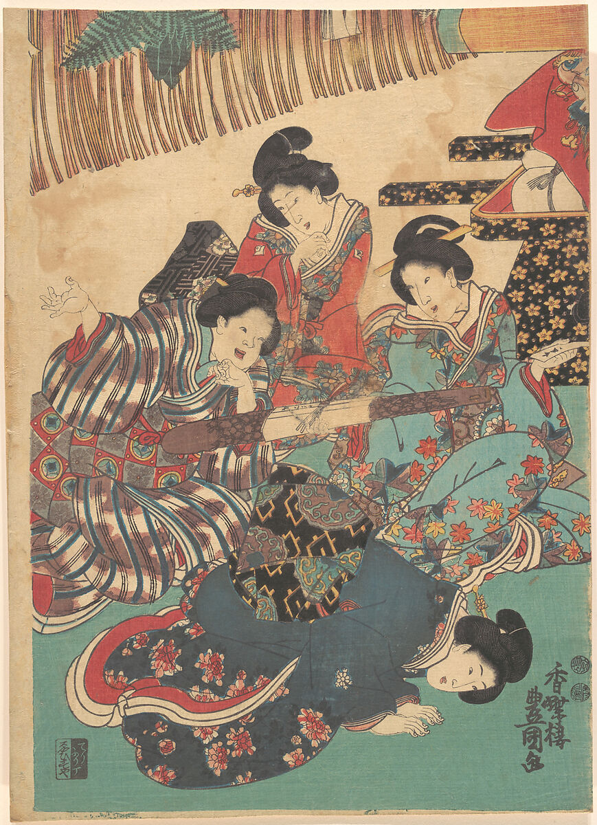 Print, Utagawa Kunisada (Japanese, 1786–1864), Woodblock print; ink and color on paper, Japan 