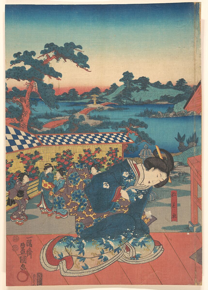 Print, Utagawa Kunisada (Japanese, 1786–1864), Woodblock print; ink and color on paper, Japan 