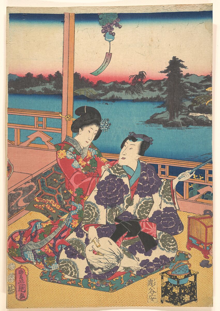 Print, Utagawa Kunisada (Japanese, 1786–1864), Woodblock print; ink and color on paper, Japan 