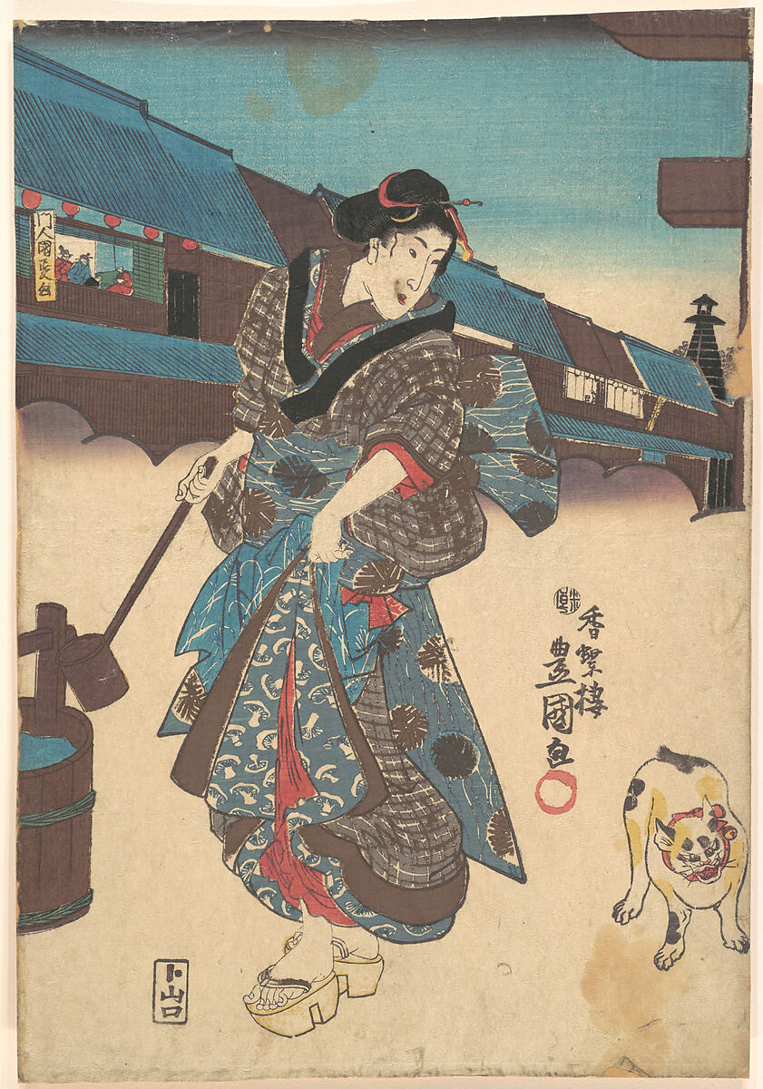 Print, Utagawa Kunisada (Japanese, 1786–1864), Woodblock print; ink and color on paper, Japan 