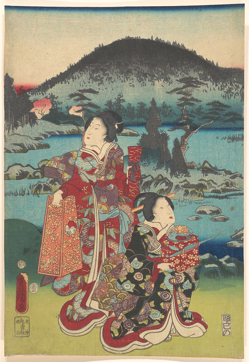 Print, Utagawa Kunisada (Japanese, 1786–1864), Woodblock print; ink and color on paper, Japan 