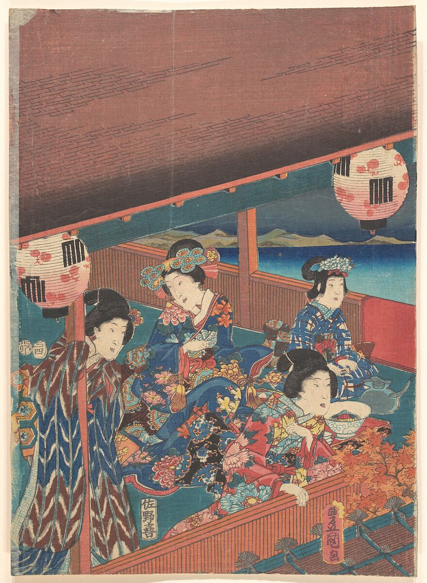 Print, Utagawa Kunisada (Japanese, 1786–1864), Woodblock print; ink and color on paper, Japan 