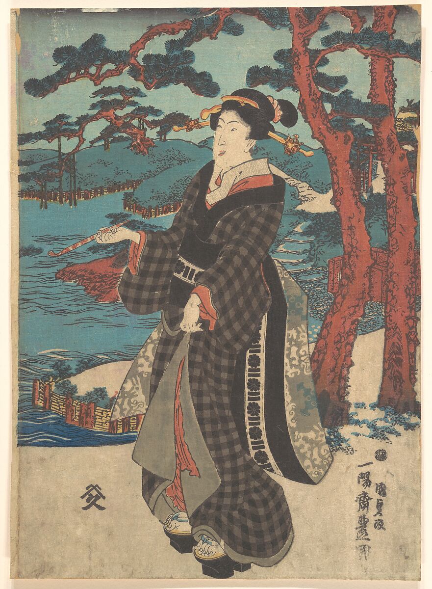 Print, Utagawa Kunisada (Japanese, 1786–1864), Woodblock print; ink and color on paper, Japan 