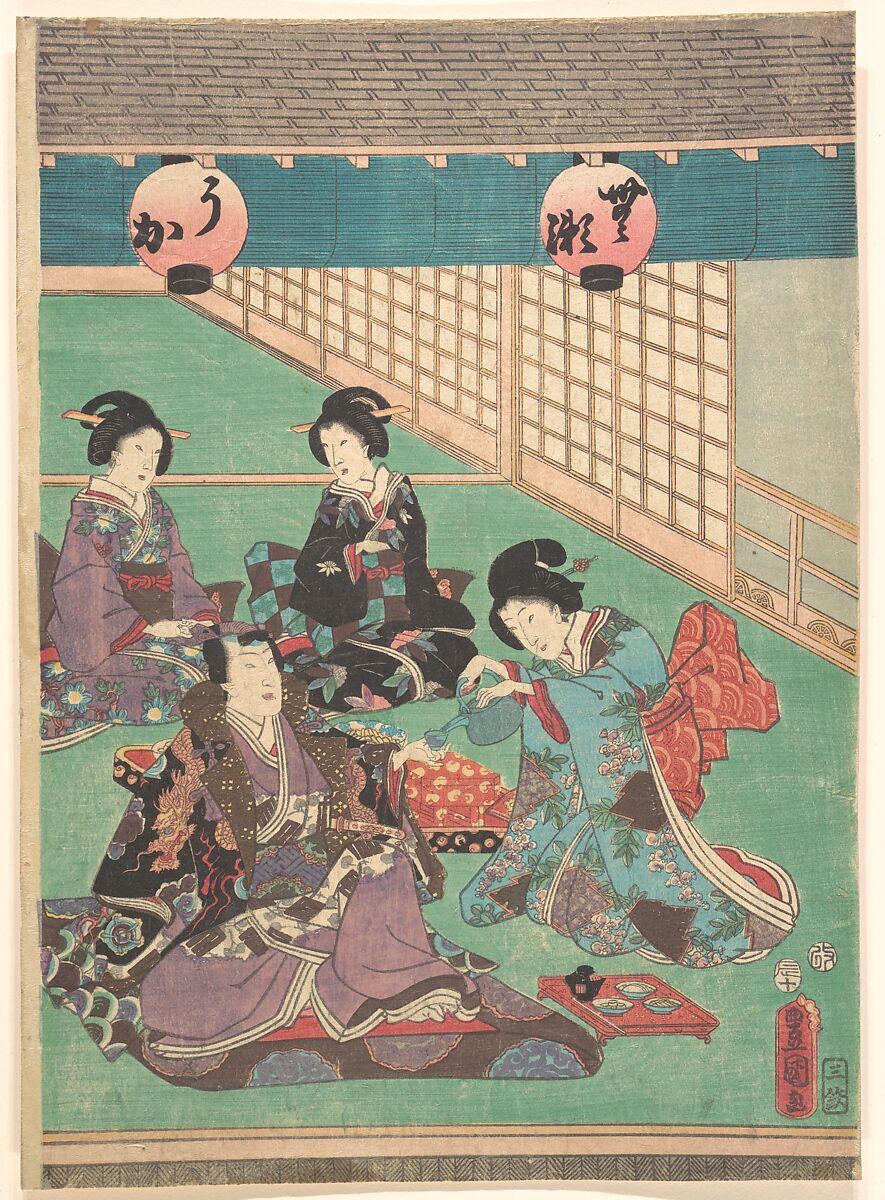 Print, Utagawa Kunisada (Japanese, 1786–1864), Woodblock print; ink and color on paper, Japan 