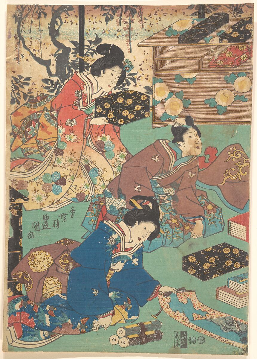 Print, Utagawa Kunisada (Japanese, 1786–1864), Woodblock print; ink and color on paper, Japan 