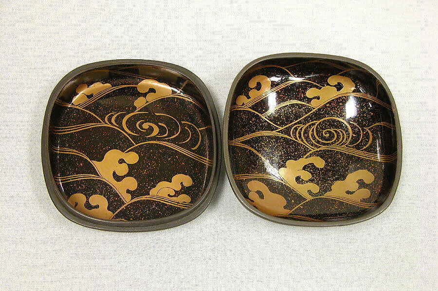 Box with Design of Deer and Bush Clover, Gold maki-e inlaid with mother-of-pearl and pewter on black lacquer, Japan