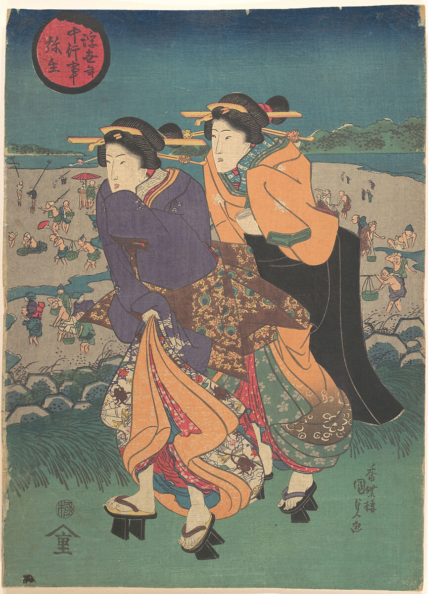 Annual event - the third month (Ukiyo nenjū gyōji: Yayoi), Utagawa Kunisada (Japanese, 1786–1864), Woodblock print; ink and color on paper, Japan 