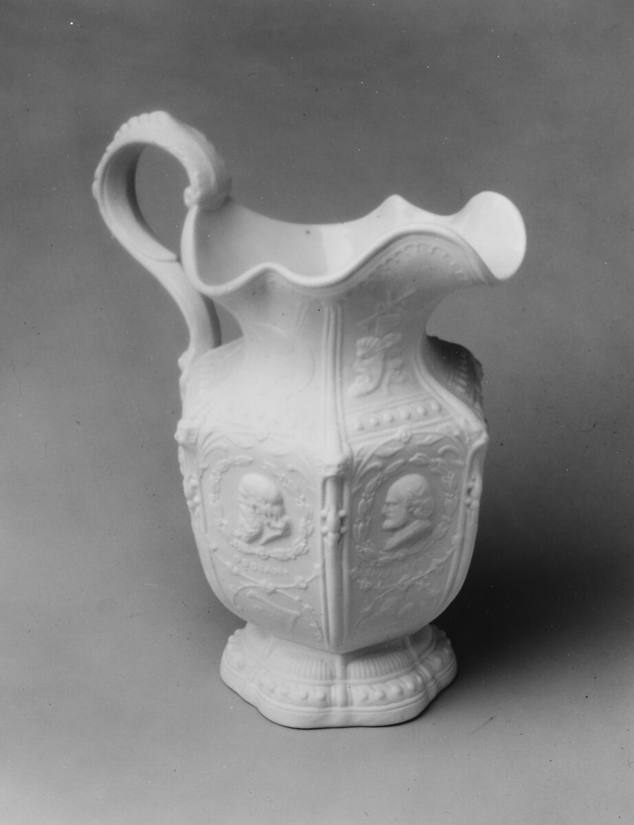 Pitcher, Designed by Karl L. H. Müller (American, 1820–1887), Parian porcelain, American