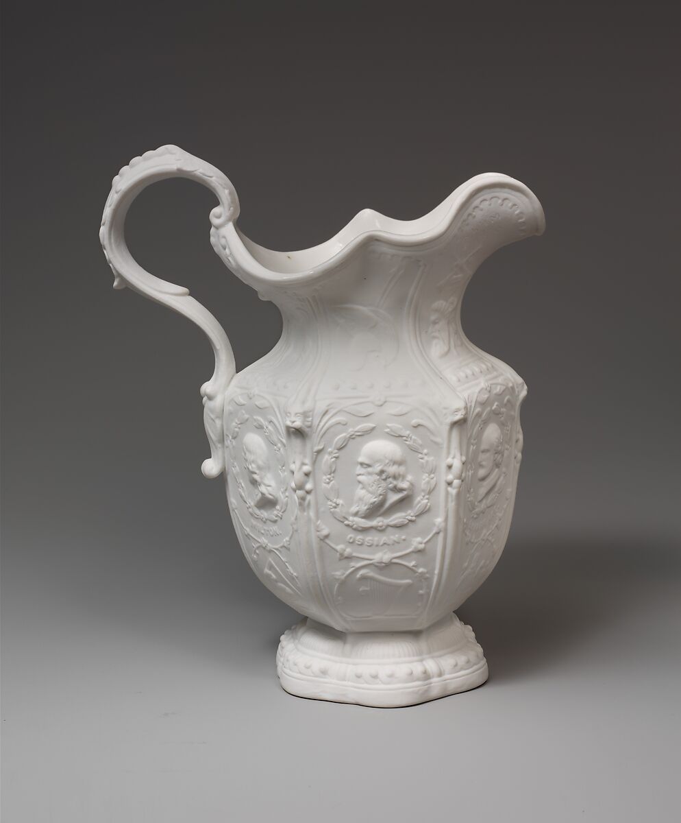 Pitcher, Designed by Karl L. H. Müller (1820–1887), Parian porcelain, American 