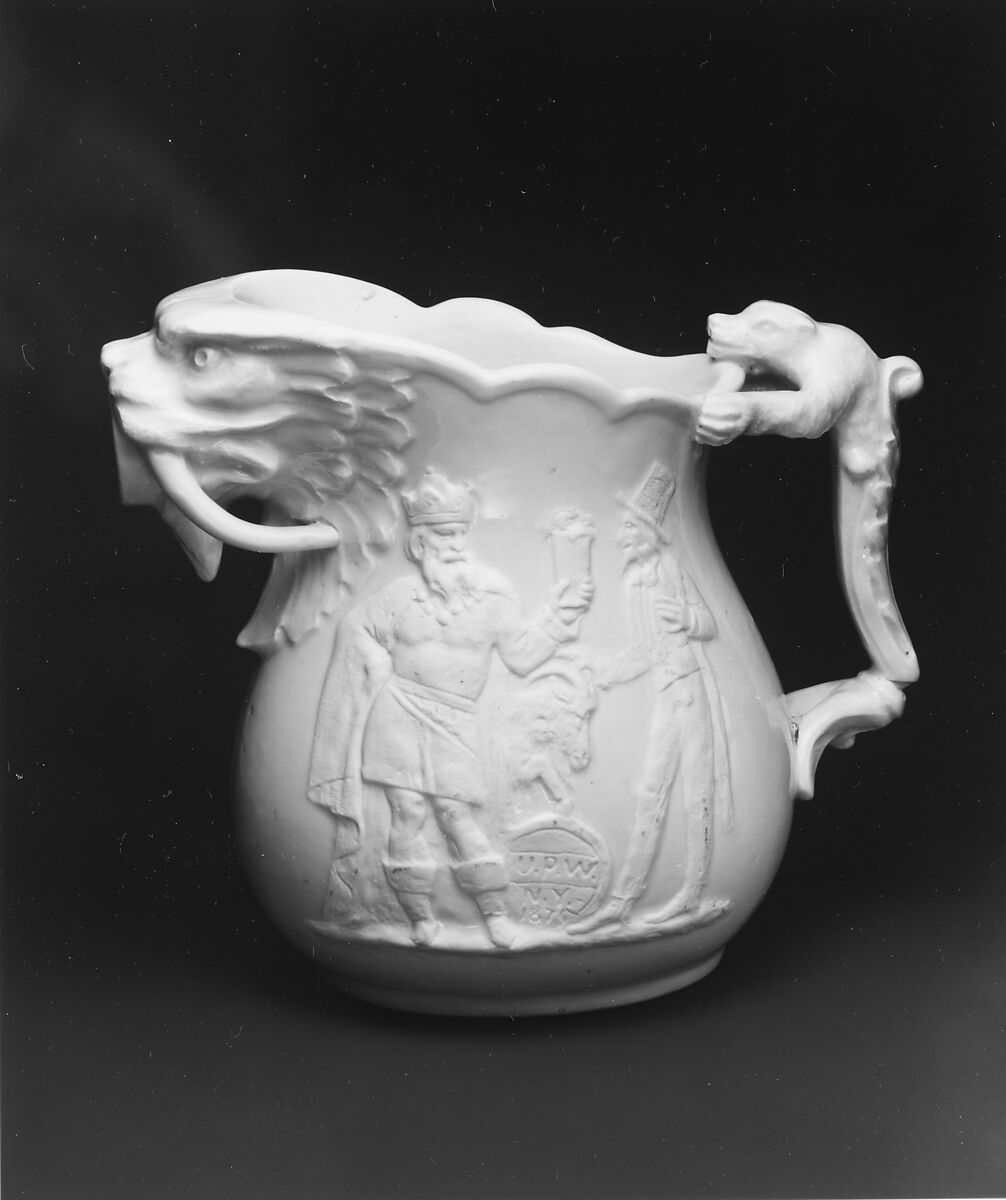 Pitcher, Designed by Karl L. H. Müller (American, 1820–1887), Porcelain, American