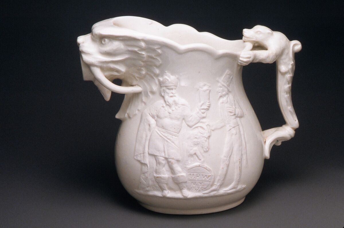 Pitcher, Designed by Karl L. H. Müller (American, 1820–1887), Porcelain, American