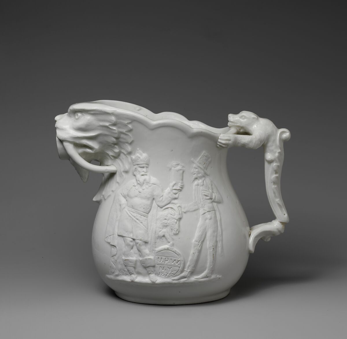 Pitcher, Designed by Karl L. H. Müller (1820–1887), Porcelain, American 
