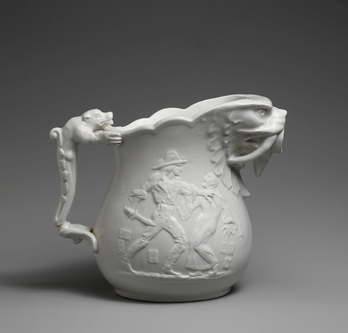 Pitcher, Designed by Karl L. H. Müller (American, 1820–1887), Porcelain, American