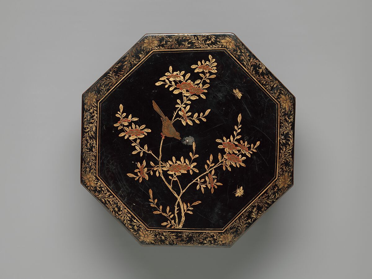 Coal container, School of Ogata Kōrin (Japanese, 1658–1716), Wood, metal, mother-of-pearl, lacquer, Japan