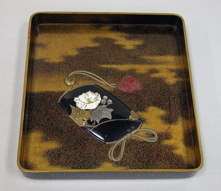 Writing Box, Lacquer, silver, slate, mother-of-pearl, Japan