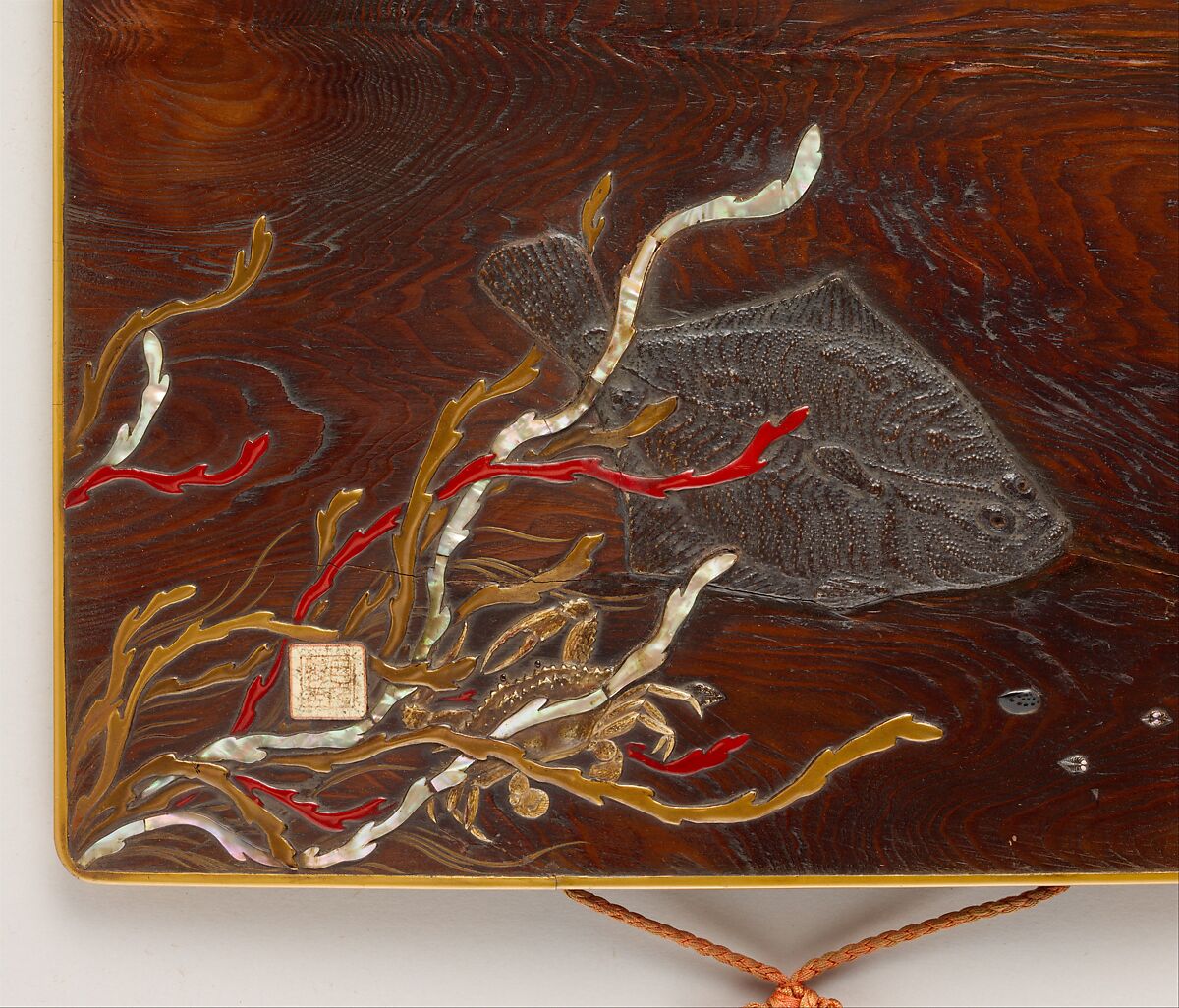 Panel, Attributed to Ogawa Haritsu (Ritsuō) (Japanese, 1663–1747), Lacquered wood, Japan
