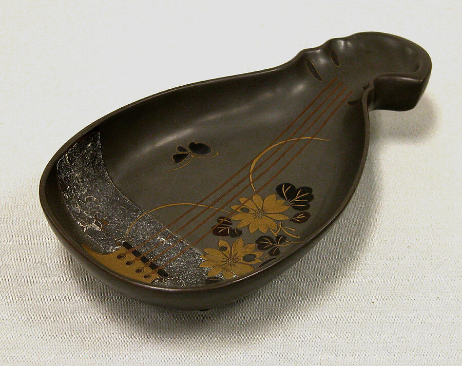 Tray, Lacquered by Shibata Zeshin (Japanese, 1807–1891), Lacquer with gold, Japan 