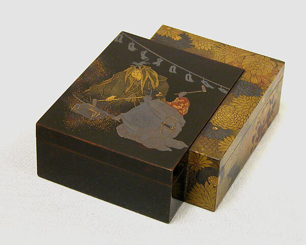 Incense Box with Scene from Noh Play Kokaji

