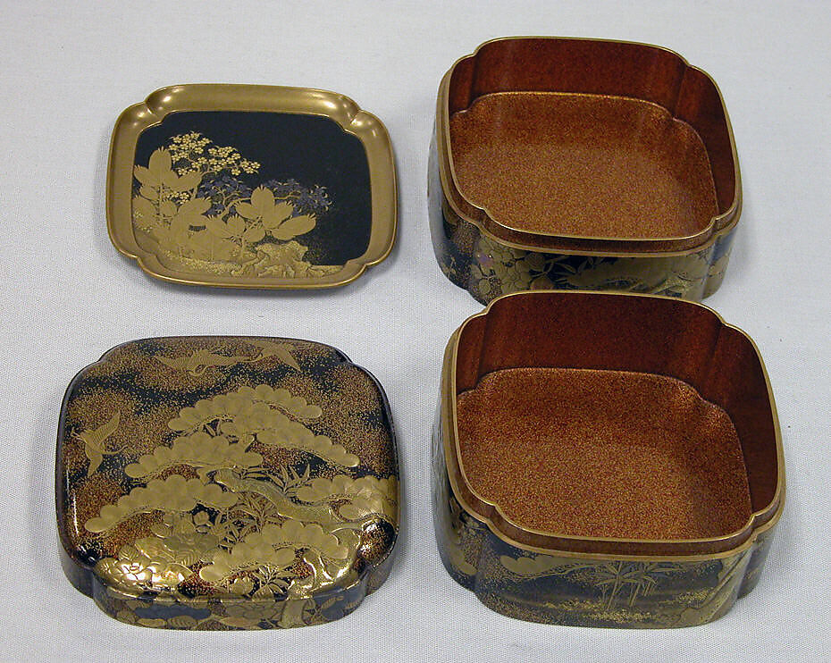 Box (Jubako), Lacquer, gold and silver, Japan