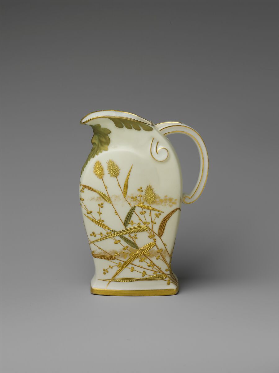 Pitcher, Ott and Brewer (American, Trenton, New Jersey, 1871–1893), Porcelain, American