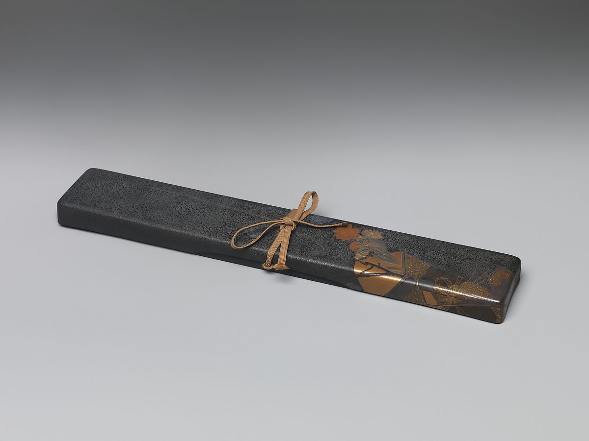 Poem Card (Tanzaku) Box with Flower Bouquet, Style of Shibata Zeshin (Japanese, 1807–1891), Lacquered wood with gold, silver, color, takamaki-e, hiramaki-e, and togidashimaki-e, Japan