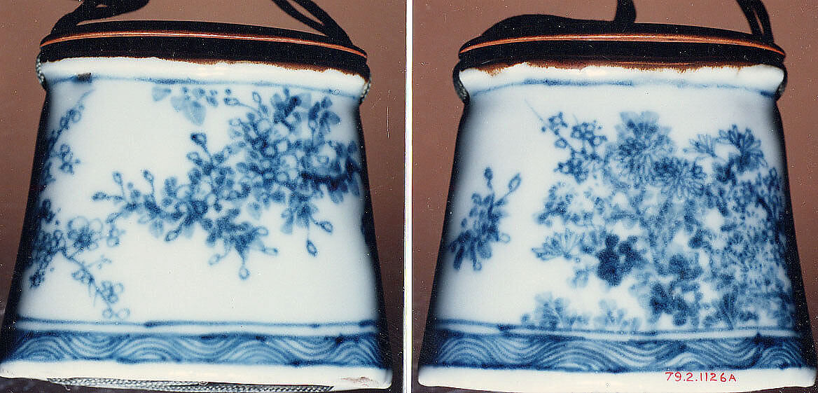 Case (Inrō) with Netsuke, Porcelain, Japan 
