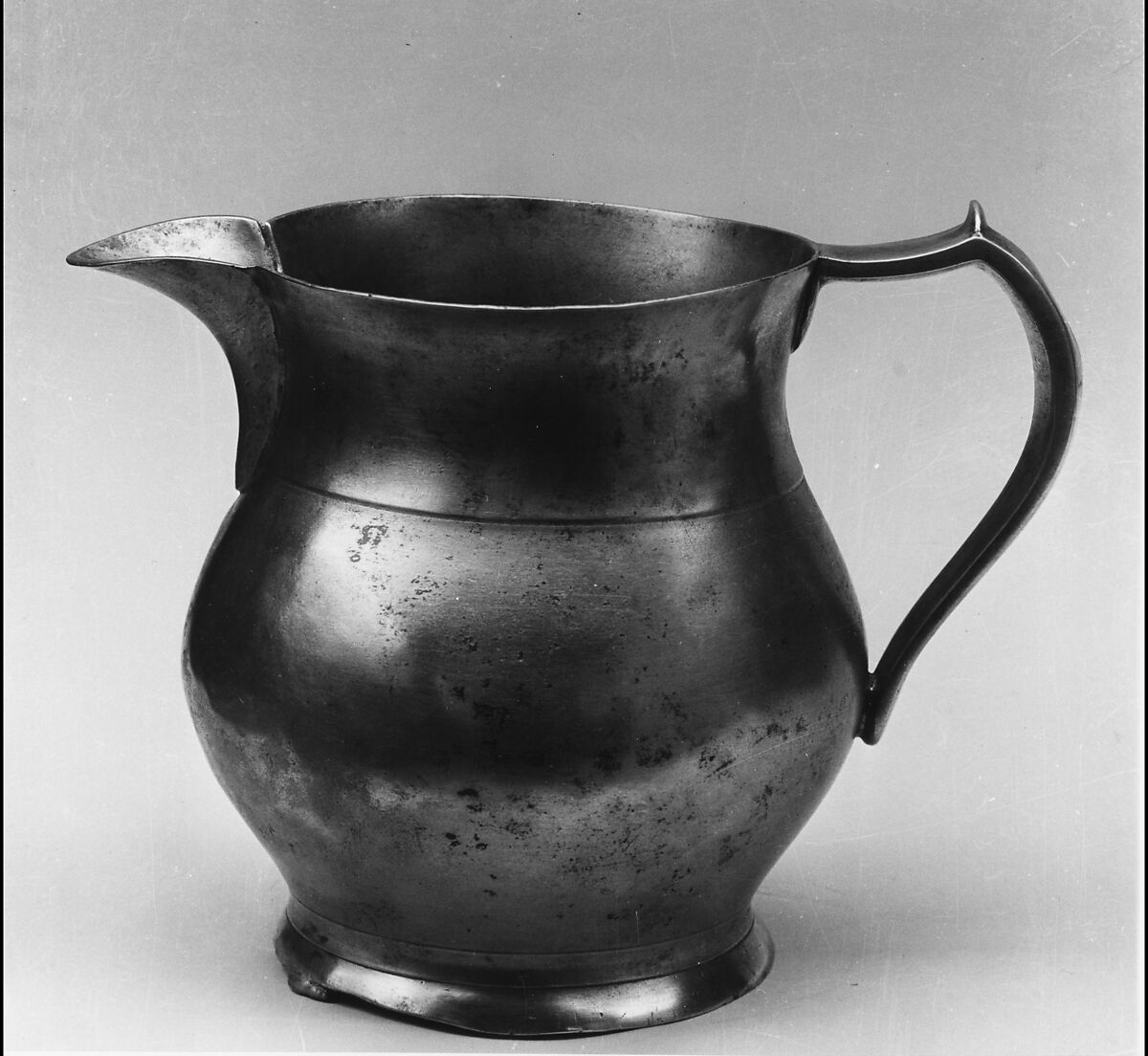Pitcher, Freeman Porter (1808–after 1868), Pewter, American 