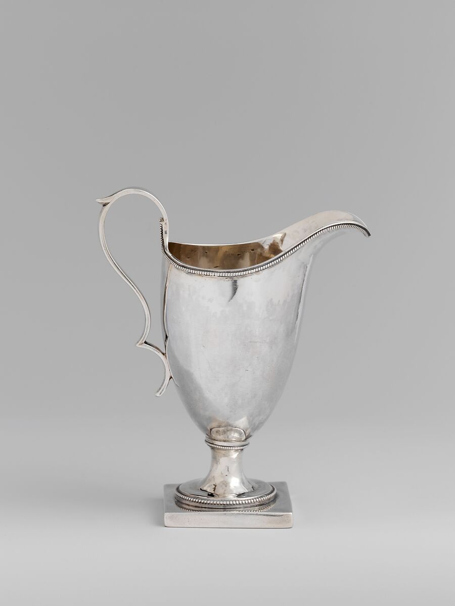 Creampot, Possibly by Stephen Reeves (active ca. 1767–76), Silver, American 