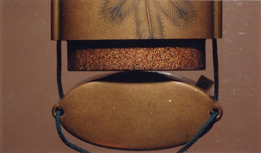 Case (Inrō) with Design of Young Pine Trees, Lacquer, kinji, gold and silver hiramakie, takamakie; Interior: nashiji and fundame, Japan