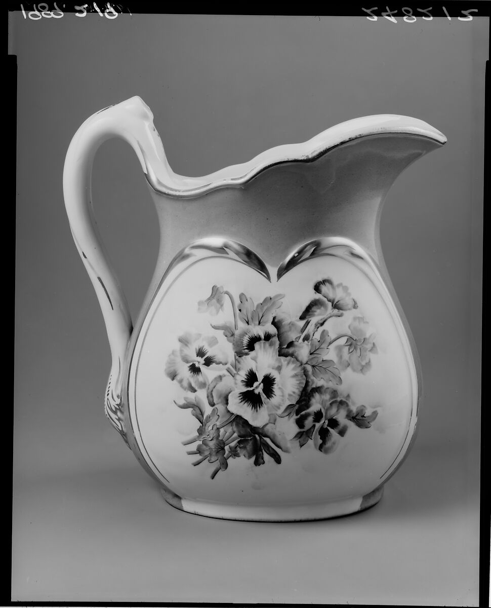 Pitcher, Greenwood Pottery Company (American, Trenton, New Jersey, 1861–1933), Porcelain, overglaze enamel decoration and gilding, American