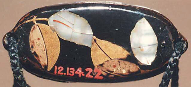 Case (Inrō) with Design of Flowering Hagi beside a Brushwood Fence, Lacquer, roiro, gold hiramakie, white pottery inlay, raden; Interior: roiro and fundame, Japan