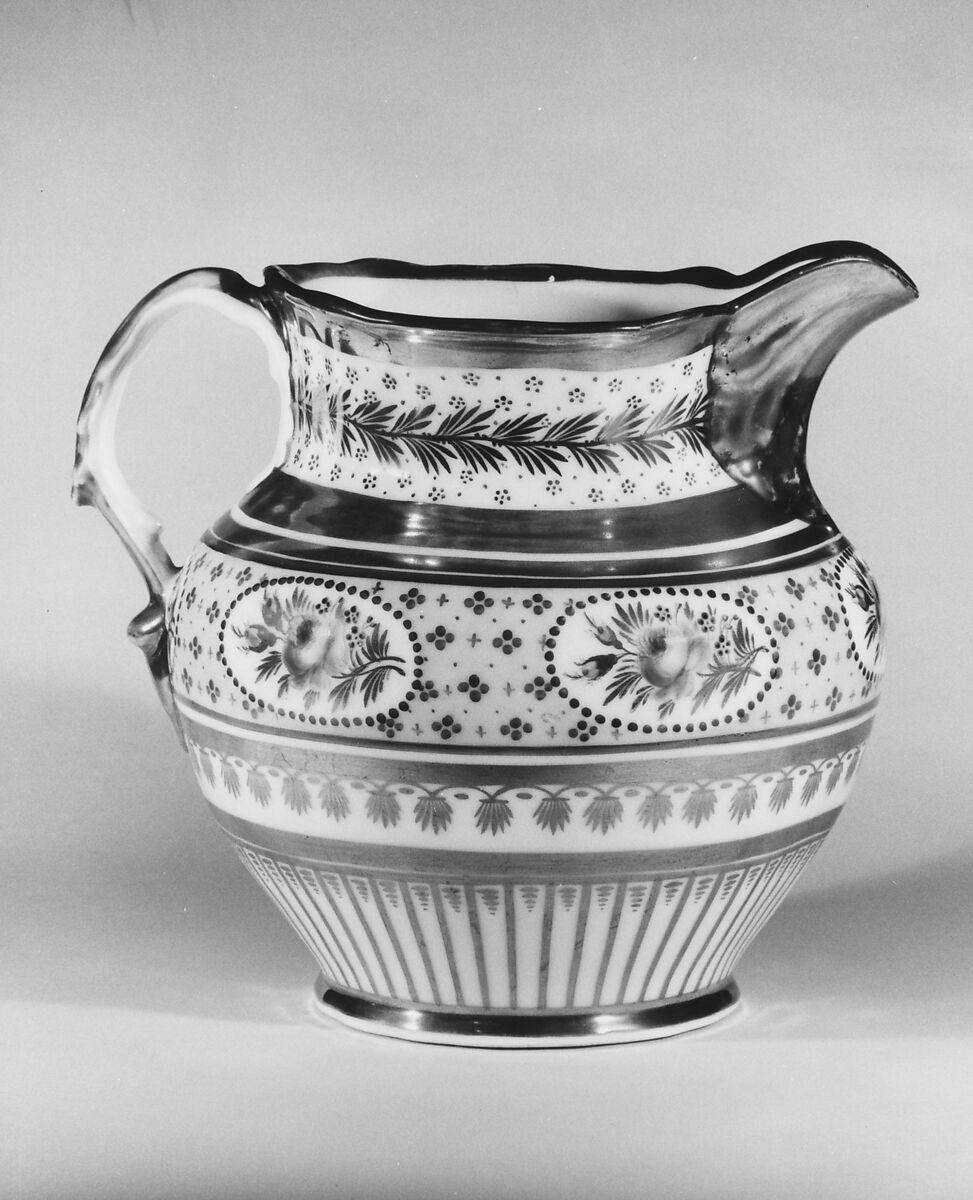 Pitcher, Tucker Factory (American, 1826–1838), Porcelain, American