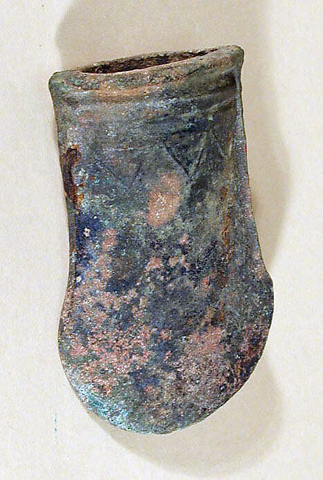 Axe Head with Triangular Design, Bronze, China 