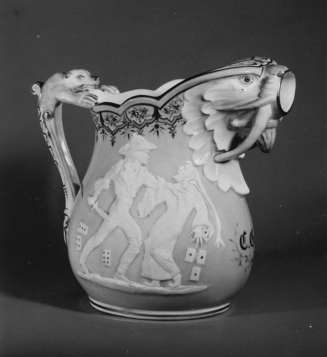 Pitcher, Union Porcelain Works (American, 1863–1922), Porcelain, American