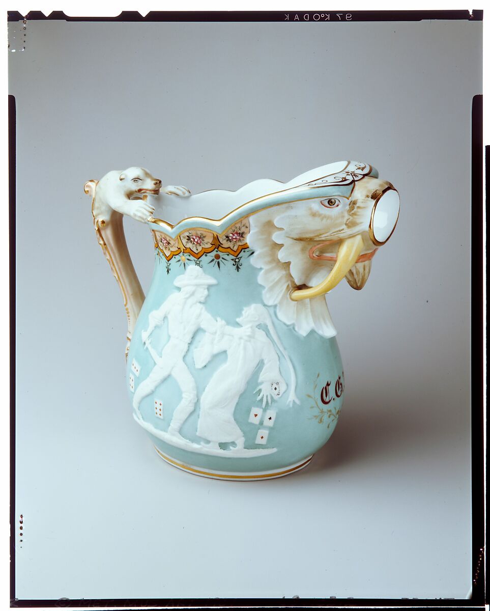 Pitcher, Union Porcelain Works (American, 1863–1922), Porcelain, American